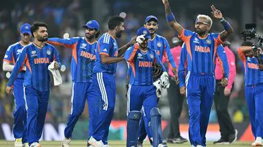 Team India man in blue