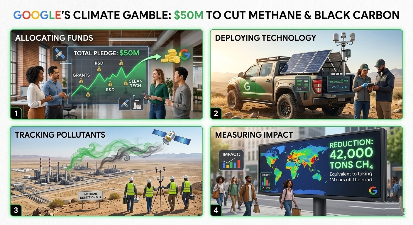 Google’s Climate Gamble: $50M to Cut Methane & Black Carbon