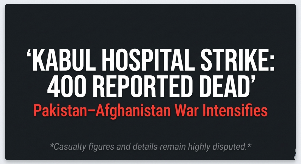 Kabul hospital strike news headline